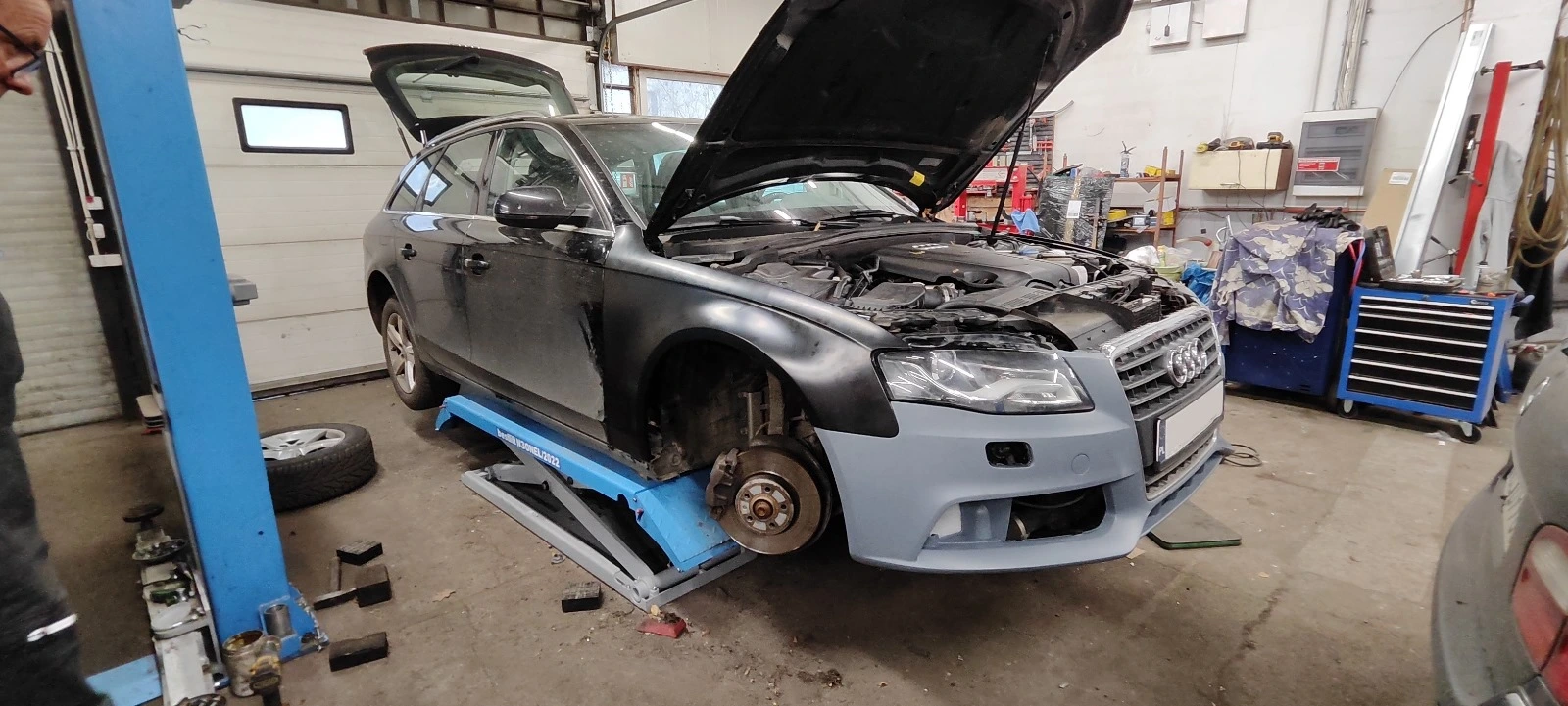 Naprawa blacharska samochodu w warsztacie JpK Serwis we Wrocławiu